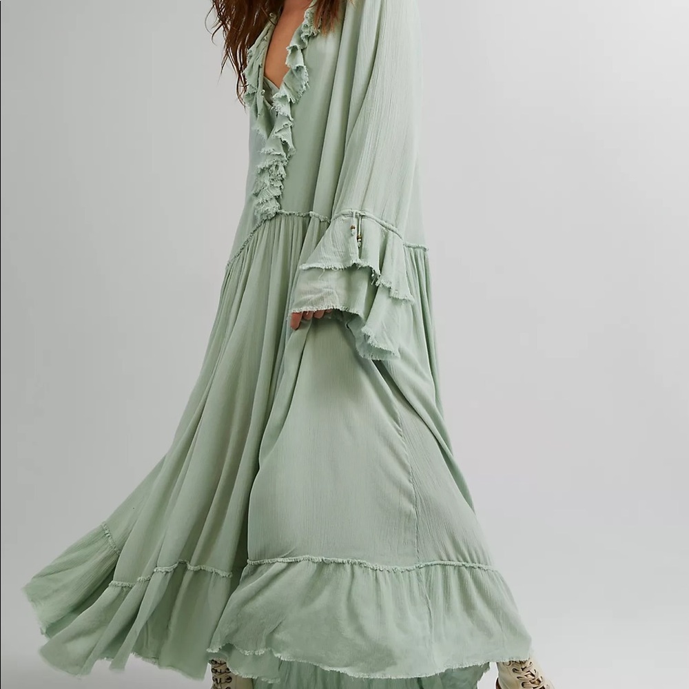 NWT Free People Endless Summer Green Medium Dress